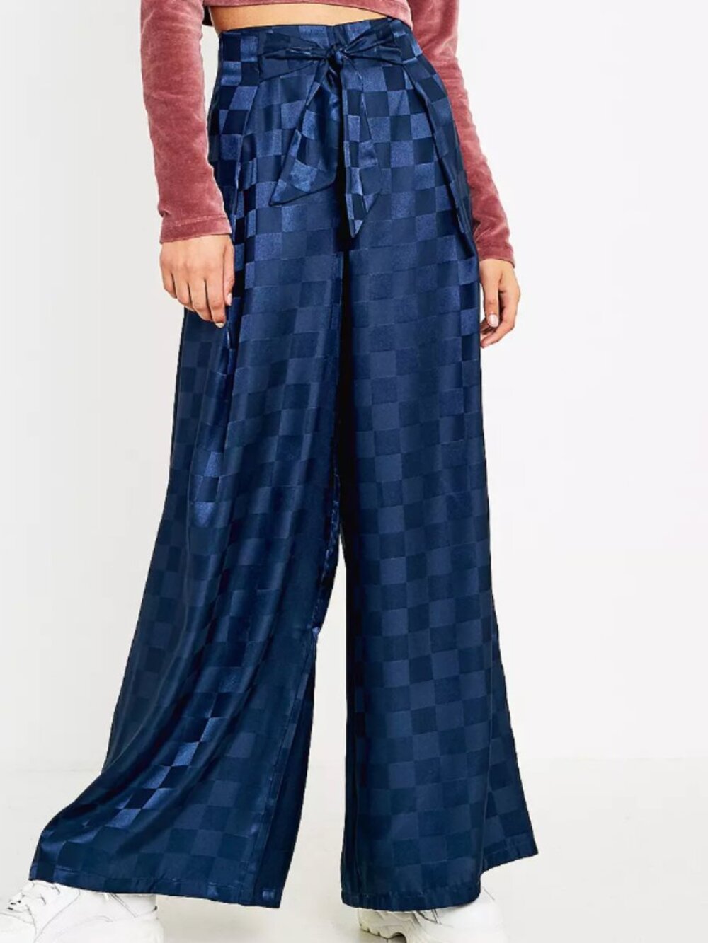 Urban Outfitters UO Checkmate Wide-Leg Trousers – Size XS/S